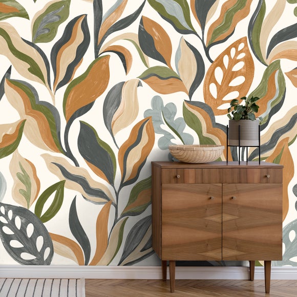Abstract Leaf Wall Mural