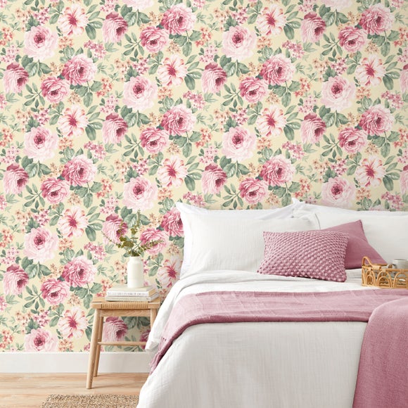 Highgrove Floral Vanilla Wallpaper