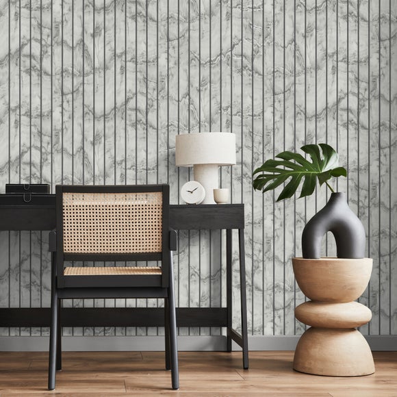 Marble Slat Panel Wallpaper