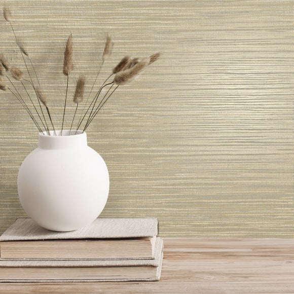 Metallic Grasscloth Wallpaper
