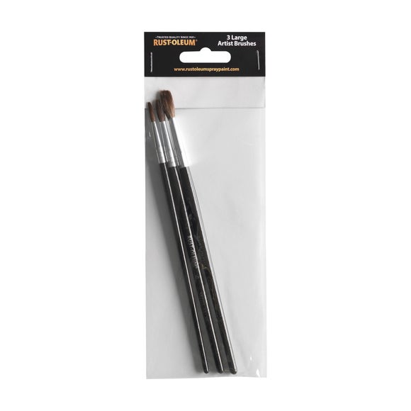 Rust-Oleum Pack of 3 Large Artist Brushes