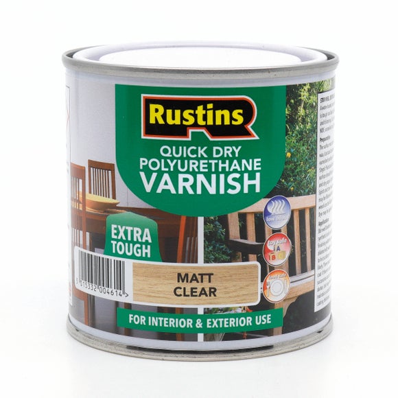 Rustins 250ml Clear Matt Poly Varnish