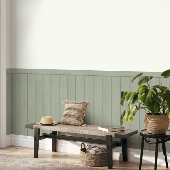 Tongue and Groove Panel Wallpaper
