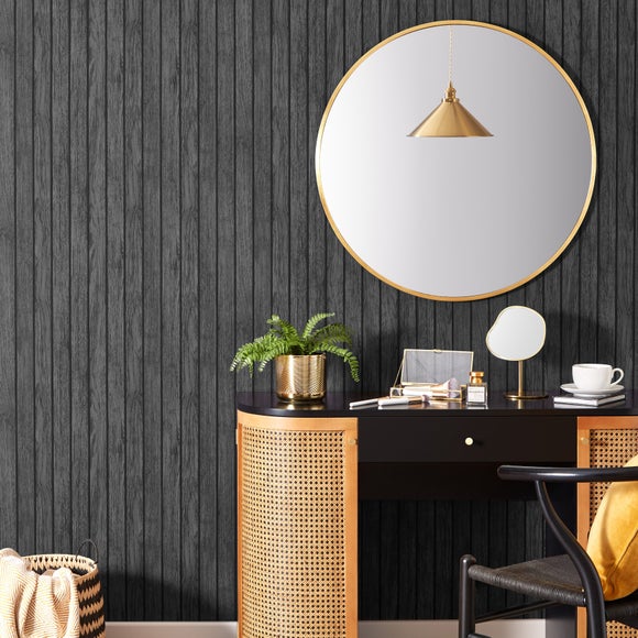 Wooden Slat Panel Wallpaper