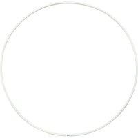 Metal Wire Ring, dia. 10 cm, thickness 2 mm, white, 10 pc/ 1 pack