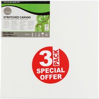 Daler Rowney Simply Canvas Pack of 3 - 40 x 40cm / 16 x 16"