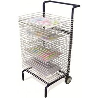 Classroom 30 Shelf Mobile Art And Print Dryer Rack