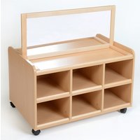 Double Sided Storage Unit with Mirror