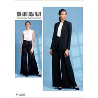 Vogue Sewing Pattern 1620 (A5) - Misses Jacket Top & Pants 6-14 V1620  6-14