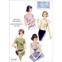 Vogue Sewing Pattern 9187 (E5) - Misses Tops 14-22 V9187 14-22