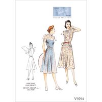 Vogue Sewing Pattern 9294 (E5) - Misses Dress 14-22 V9294 14-22