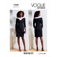 Vogue Sewing Pattern 1858 (B5) - Misses Petite Dress 8-16 V1858B5 8-16