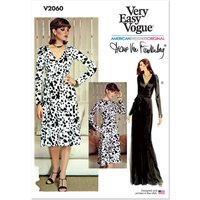 Vogue Sewing Pattern 2060 (B5) Miss Wrap Dress Diane Von Furstenberg  8-10-12-14-16