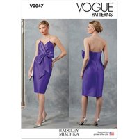 Vogue Sewing Pattern 2047 (Y5) Miss Evening Dress Badgley Mischka  18-20-22-24-26