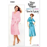 Vogue Sewing Pattern 2081 (Y5) Misses Wrap Dress  18-20-22-24-26