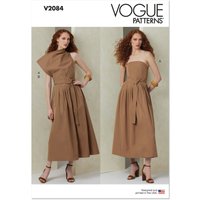 Vogue Sewing Pattern 2084 (U5) Misses Belt Dress & Over bodice  16-18-20-22-24
