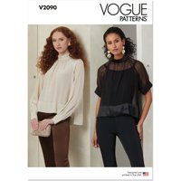 Vogue Sewing Pattern 2090 (B5) Misses Top with Sleeve Variations  18-20-22-24-26
