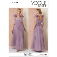Vogue Sewing Pattern 2108 (B5) Misses' Gown by Badgley Mischka  8-10-12-14-16