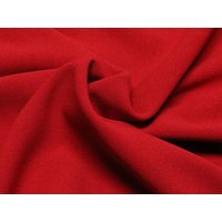 Deadstock Viscose Stretch Woven Crepe Fabric Red
